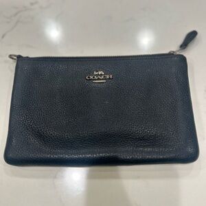 Coach Midnight Black Leather Clutch